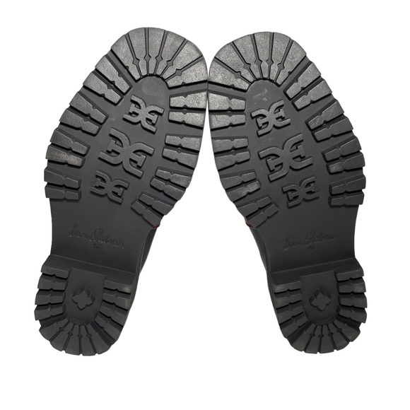 Sam Edelman LAGUNA CHELSEA lug leather BOOT womens 7.5 red GUC - Picture 8 of 10